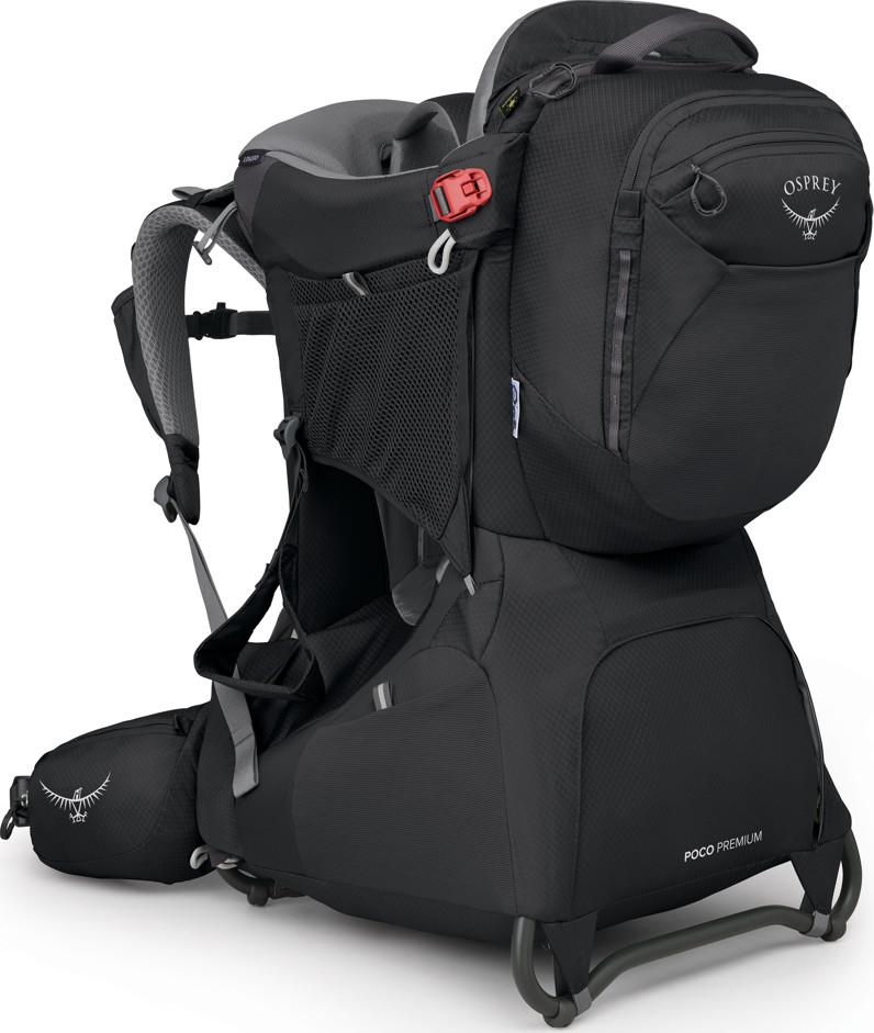 Osprey Poco Premium bæremeis i sort med stort volum og integrert speil
